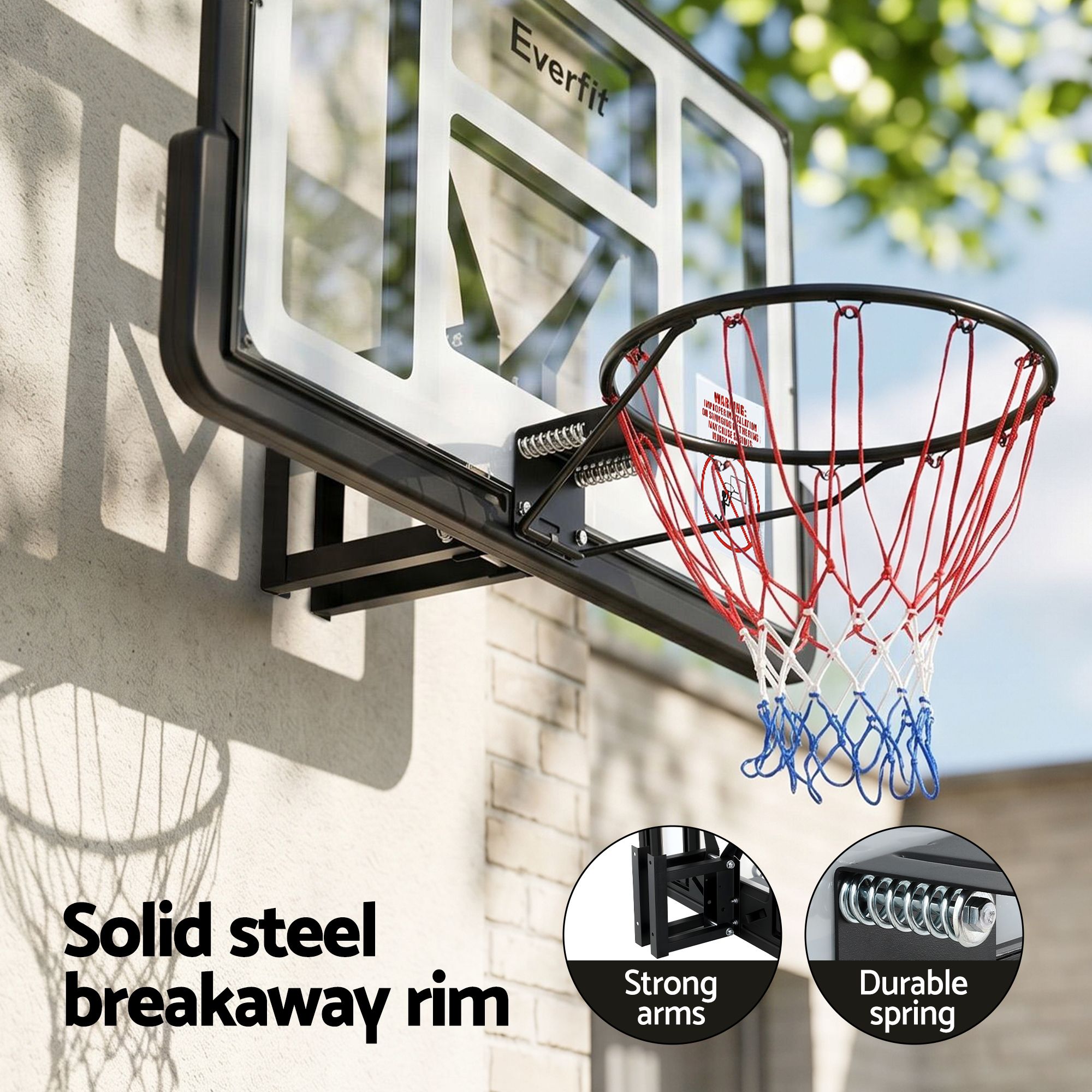 Everfit 43-Inch Wall Mount Kids Basketball Hoop Backboard Outdoor Sports โ image 5