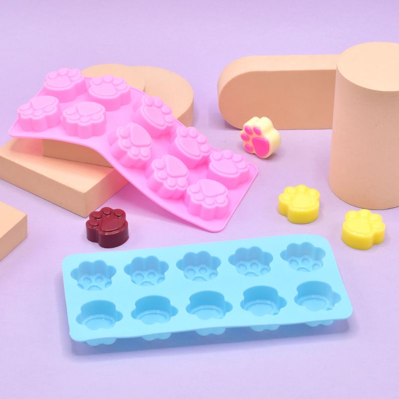 2 Pcs Silicone Molds Cat Paw,Non-Stick Food Grade Silicone Molds Silicone Treat Molds,Paw Mold Silicone Molds Baking Mold â image 4
