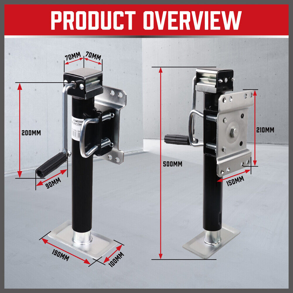 Trailer Caravan Canopy Jack Leg Stand Heavy Duty 2267KG/5000lbs Side Handle โ image 3