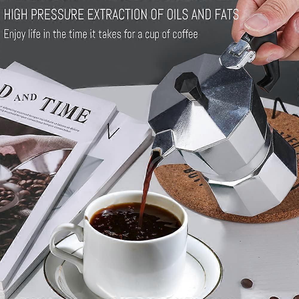 Italian Moka Pot Coffee Maker 6 Cup Classic Espresso Stovetop Coffee Maker — image 2