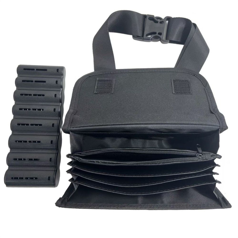 Coin Holder Coin Dispenser, Pack with Banknote Waiters Purse Coin Sorter Coin Organizer, Black Coin Storage Bag for Waitress Server Collector Cashier — image 2