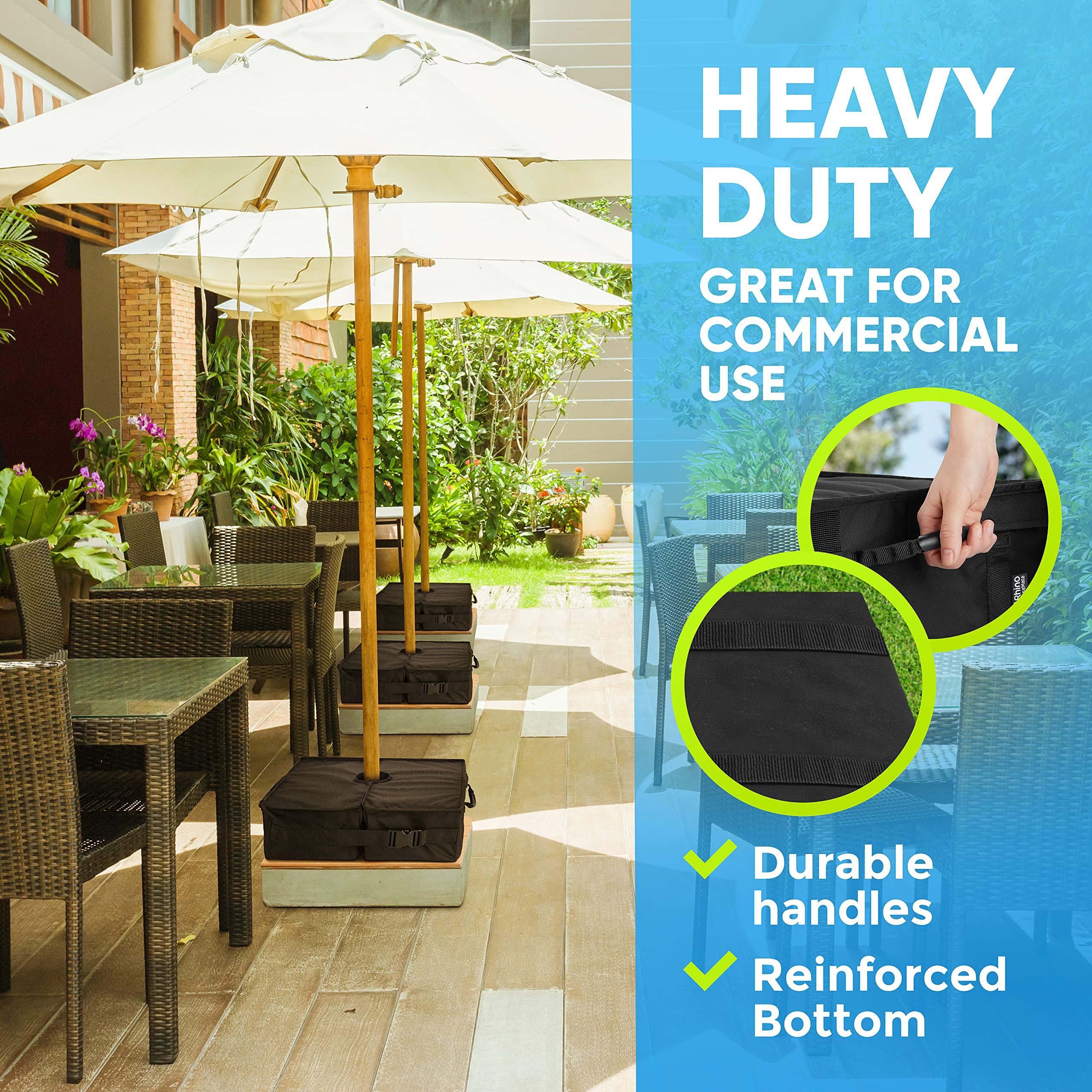 Square Umbrella Base Weight, 18" ~ Fits Any Offset, Cantilever & Any Outdoor Patio Umbrella Stand ~ Easy Set up(Without Sand) — image 5