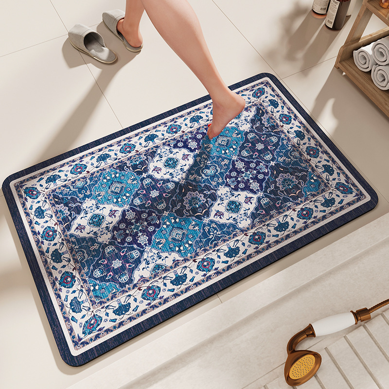 Non-Slip Diatomaceous Earth Bath Mat - Quick-Dry, Durable Toilet Rug 40 × 60cm
