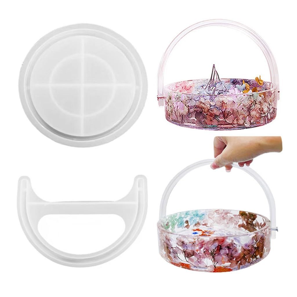 Ice Cube Maker Silicone Bucket with Handle Candy Basket Barrel Epoxy Resin Molds Storage Box Container Mold Decoration โ image 2