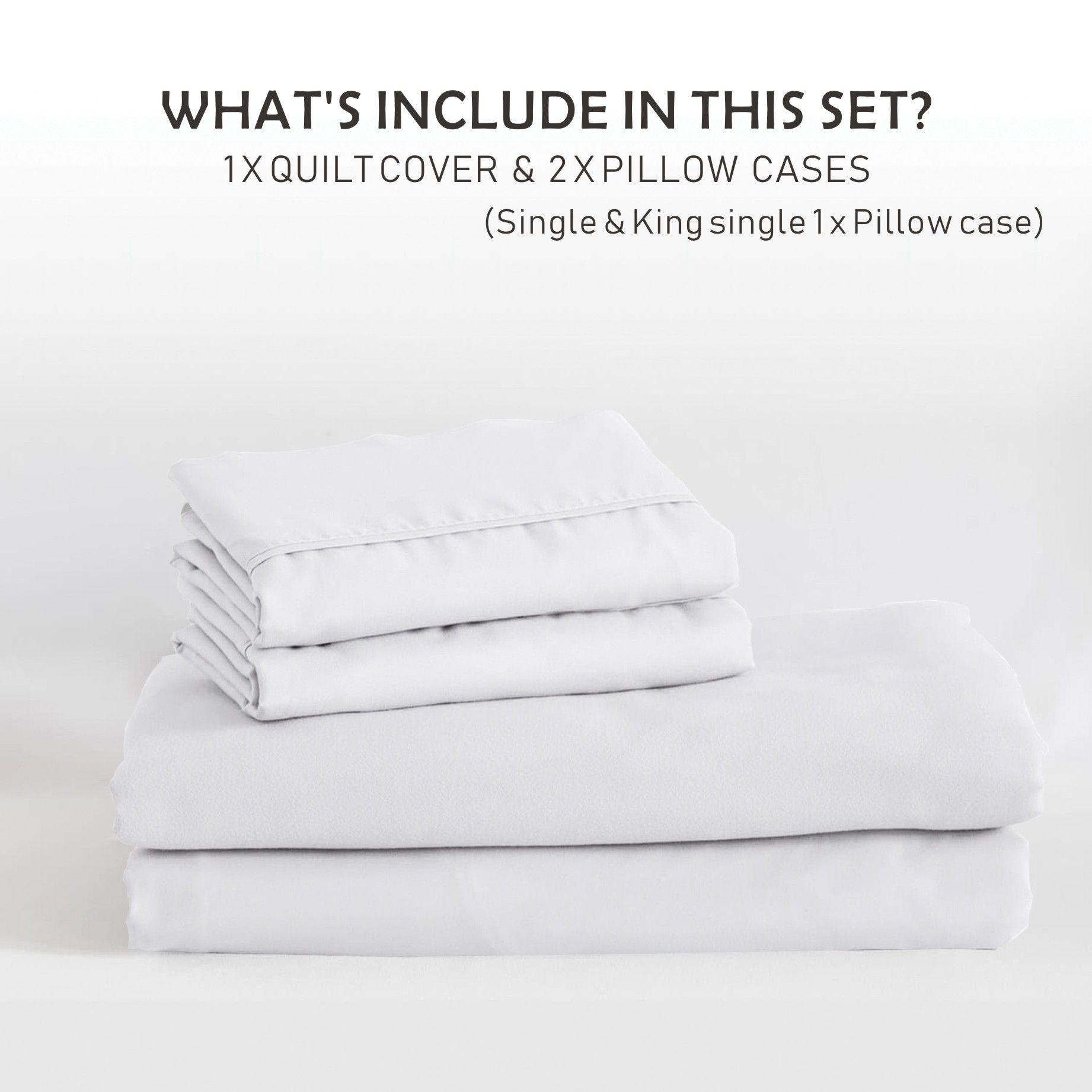 3 Piece Hotel Soft Microfiber Quilt Cover Set-2000TC Duvet/Donna Cover Set & Pillowcases -1 Quilt Cover Zipper Closure & 1 x Pillowcases-Breathable Bedding — image 6