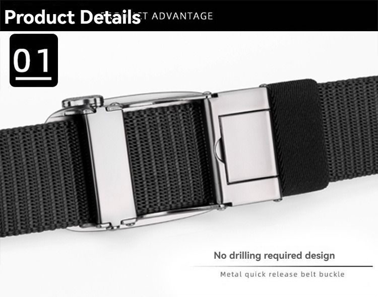 men's belt, outdoor sports belt, canvas belt, alloy automatic buckle, men's accessory, Australian belt, automatic belt men, casual belt, durable — image 2