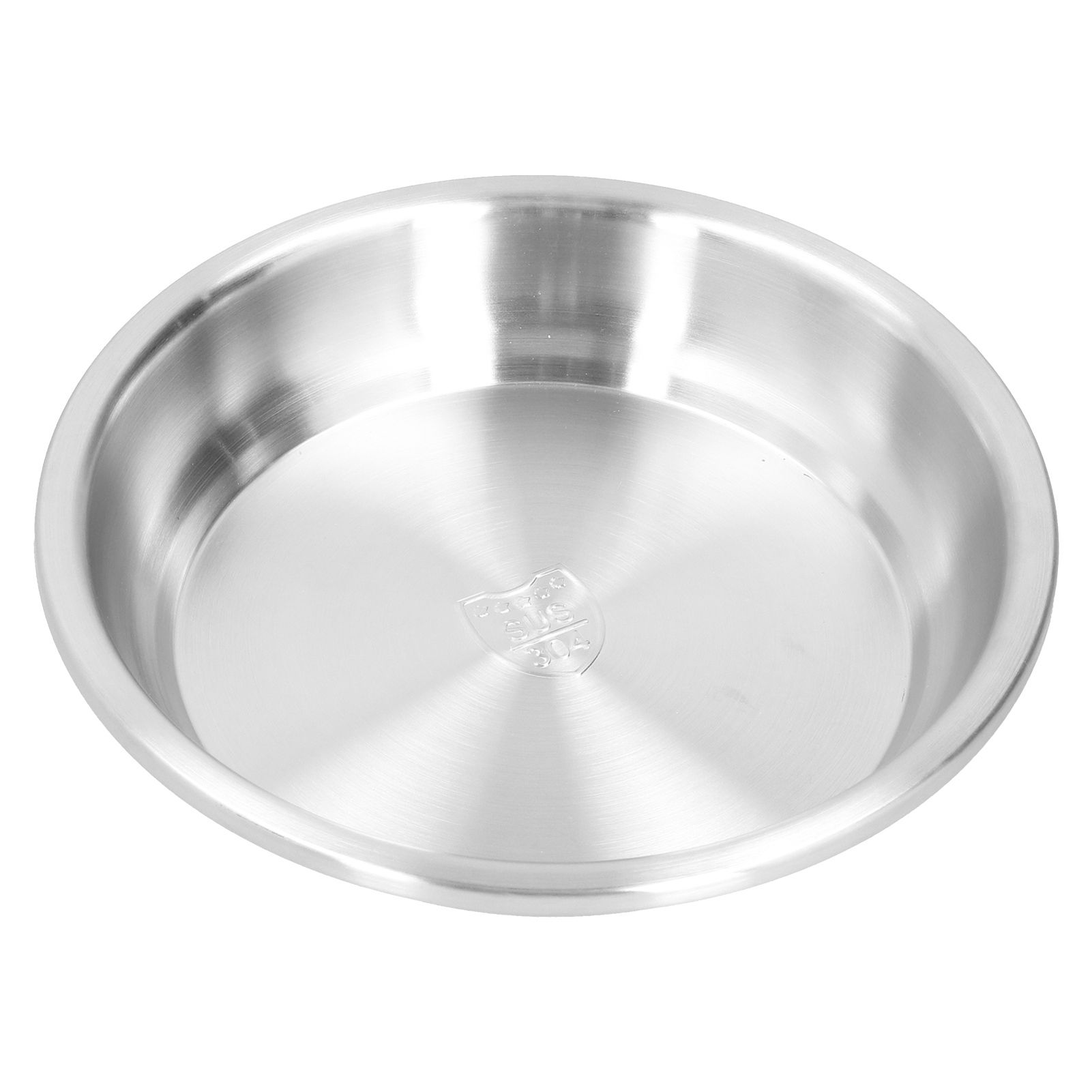 Deep Plate Stainless Steel Heavy Duty Salad Soup Serving Dish Tableware for Home Kitchen28cm — image 4