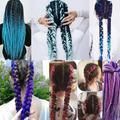 Dark Blue Gradient Reggae Braids, 6 Giant Braids — image 5