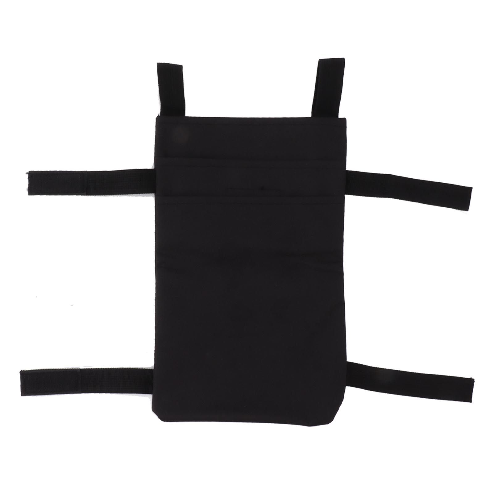 Crutch Storage Bag Hanging Carrying Pocket Pouch Portable Travel Organizer Lightweight for Walking Stick Black