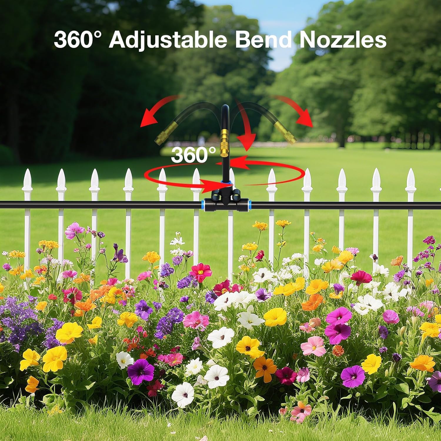 Drip Irrigation System, No 1/4 Pipe, only 6pcs Adjustable Copper Nobbles and 6pcs Quick Connectors — image 2