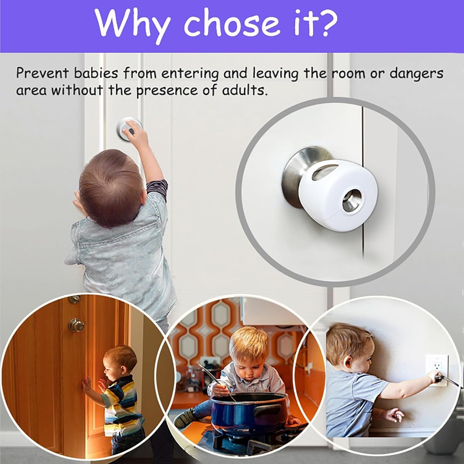 4Pack Door Knob Safety Cover for Kids — image 5