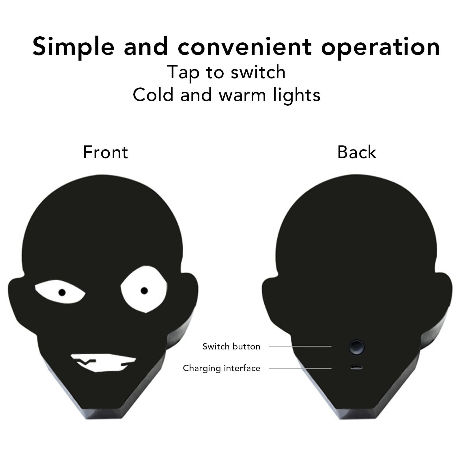 Portable Dimmable Table Bedside Lamps, Funny Night Light, Color Changing Soft Light Eye Protection Night Light, Portable Rechargeable โ image 3