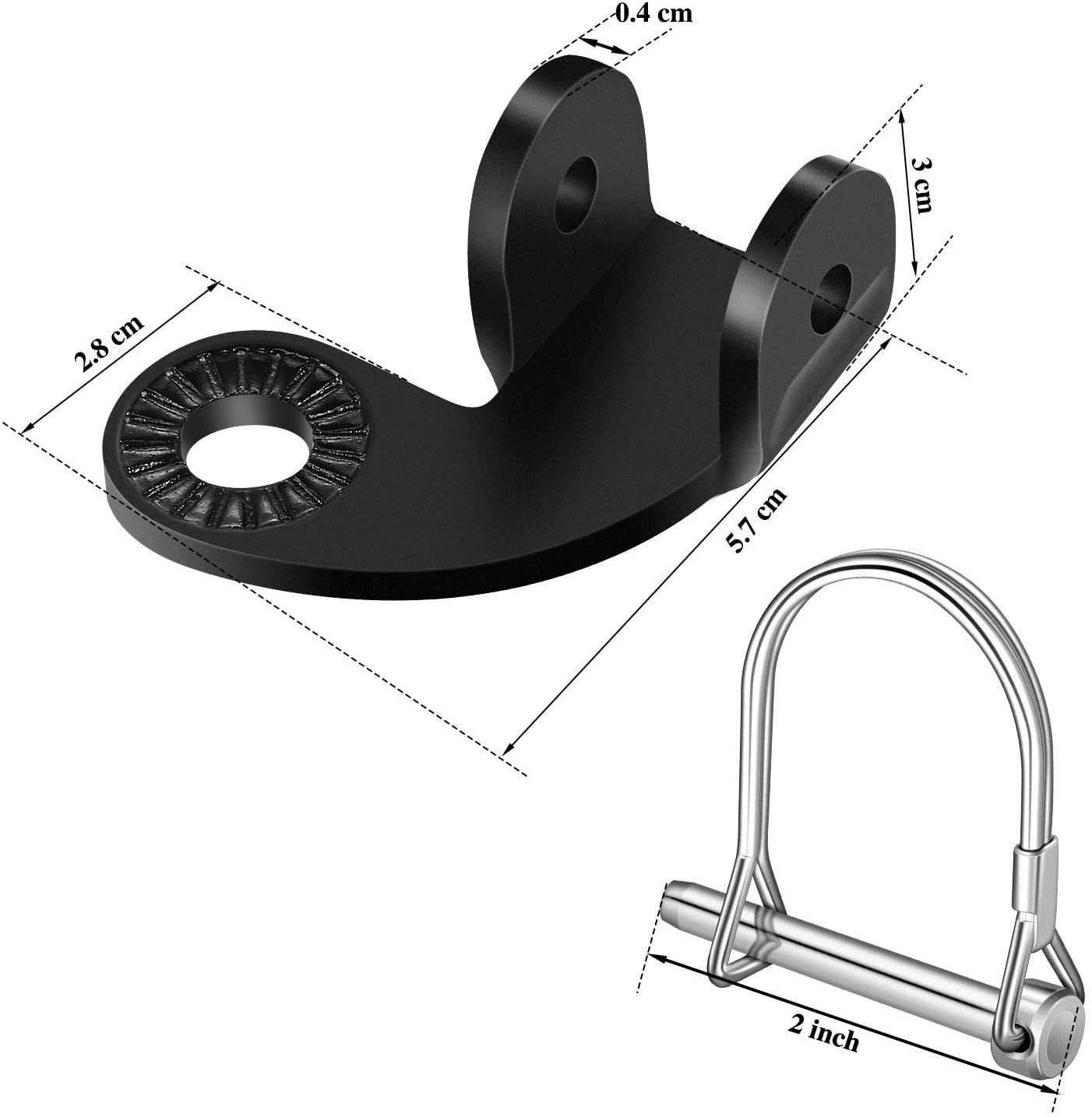 2 Set Bike Trailer Hitch Bicycle Stainless Steel Trailers Adapter Replacement Connector to Pets Stroller — image 3