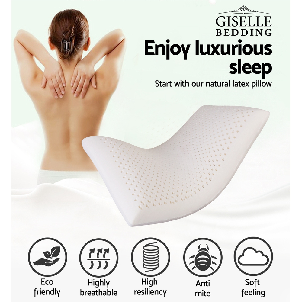 Giselle Bedding Natural Latex Pillow Classic Twin Pack — image 3