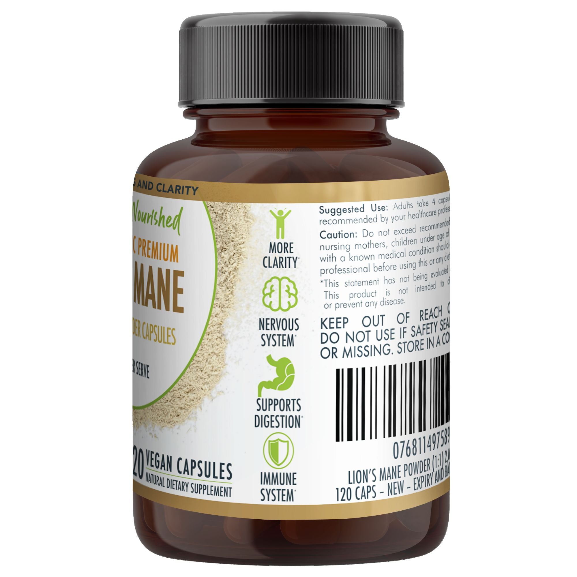 Lion's Mane Mushroom Hericium erinaceus (2, 000mg) 120 Vegan Capsules โ image 5