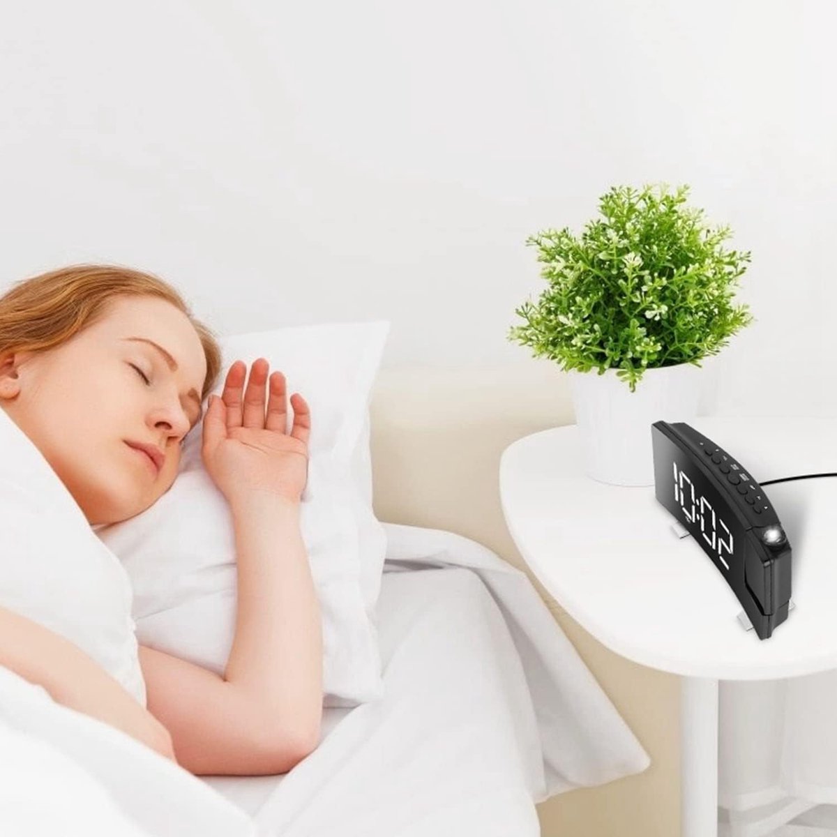 Alarm clock - radio - clock - Projection alarm clock - Digital alarm clock - Projection clock - Alarm Clock radio - digital clock - projection clock — image 5