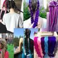 Gradient reggae braids, orange, 6 giant braids — image 6