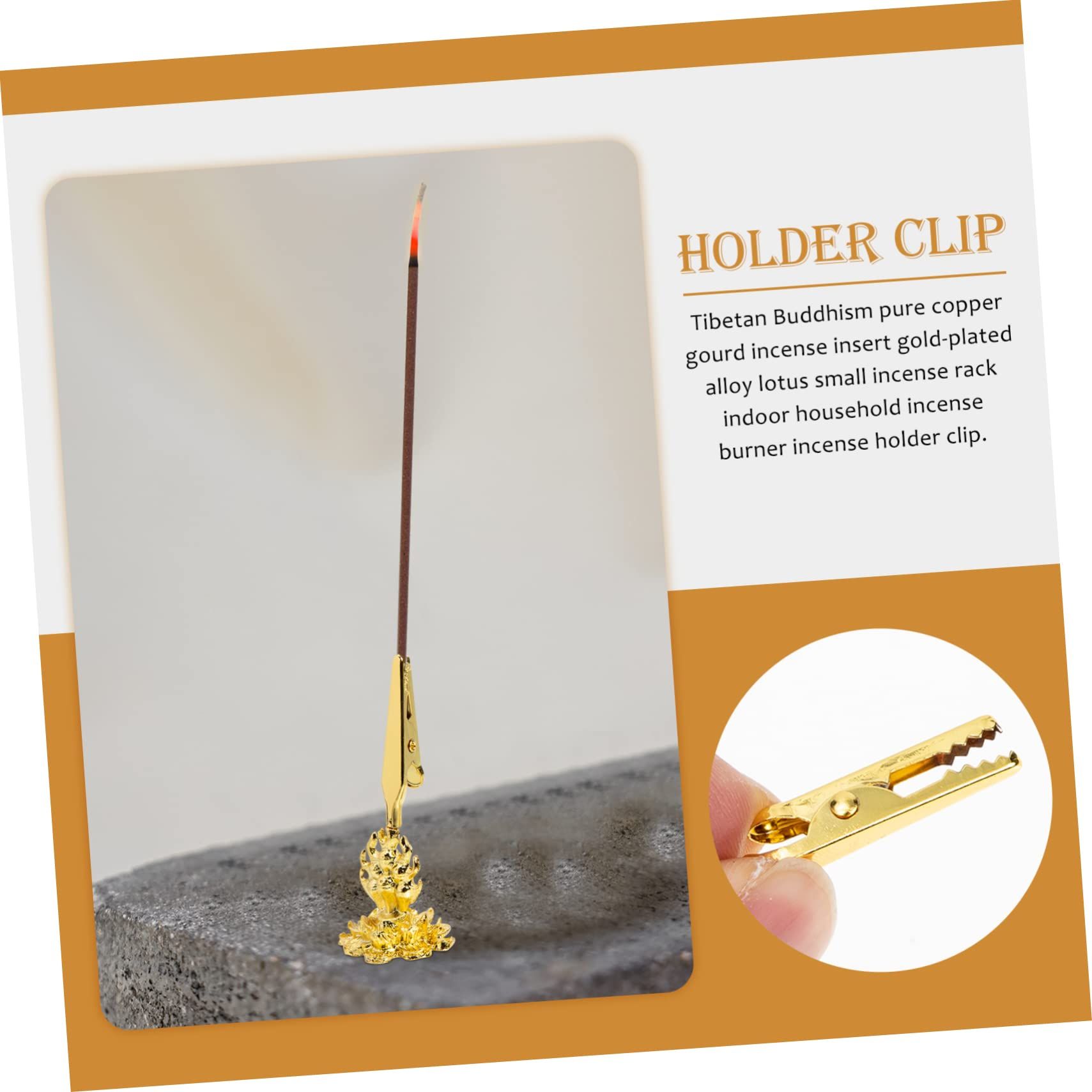 Holder Incense Clip Home Decor Vintage Decor Metal Trays Decor for Table Coil Rack Durable Incense Rack Lotus Bracket Shelf โ image 3