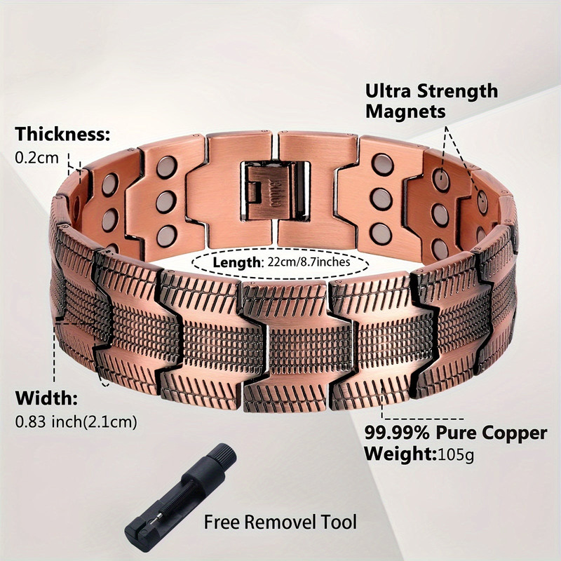 3X Strong Copper Magnetic Bracelet for Men โ image 2
