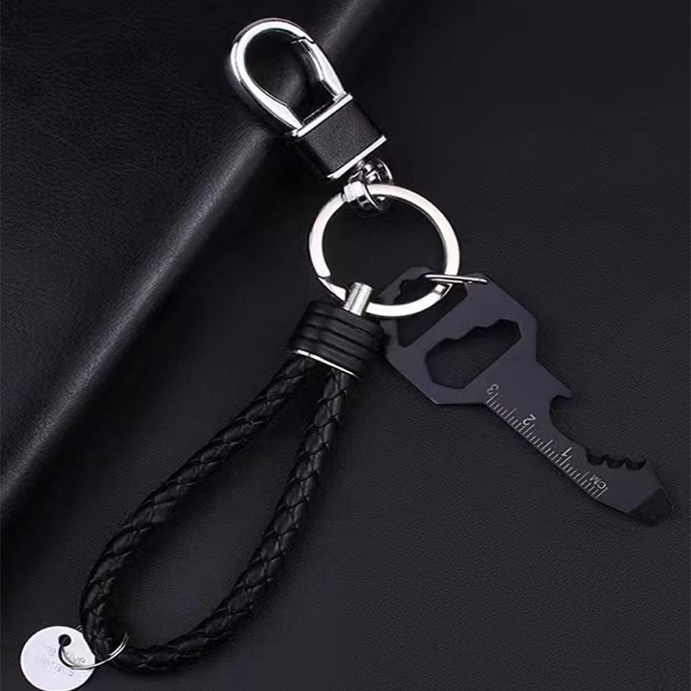 Multifunctional Can Opener Multitool - 1 Piece - Black - Includes Can Opener Hex Key Screwdriver & Ruler - Stainless Steel Pocket Tool for Daily Use — image 6