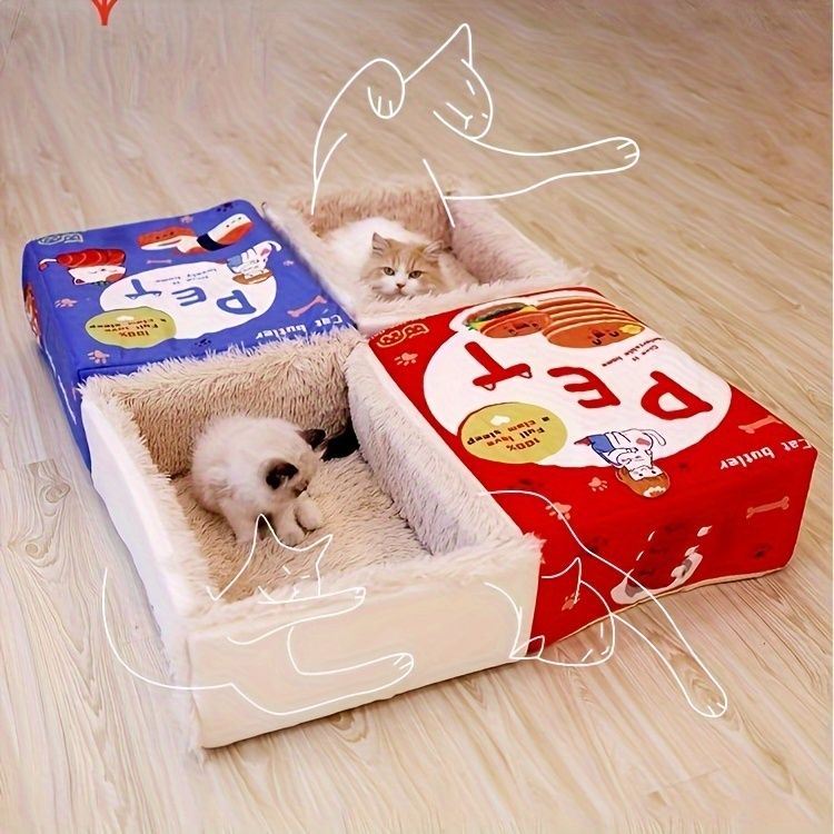 cat bed, sushi - themed, pet habitat, high - quality, value for money-blue