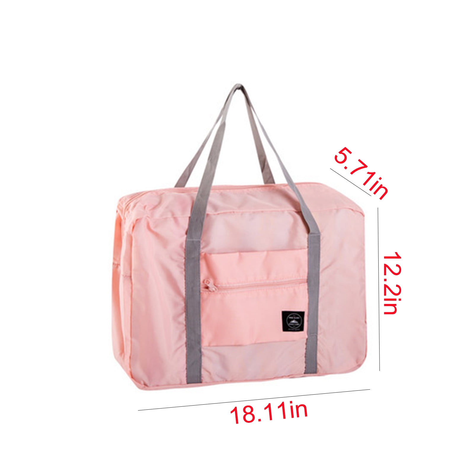 Foldable Travel Duffel Bag Tote Carry On Luggage Sport Duffle Week-ender Overnight For Women And Girls A-Pink — image 2