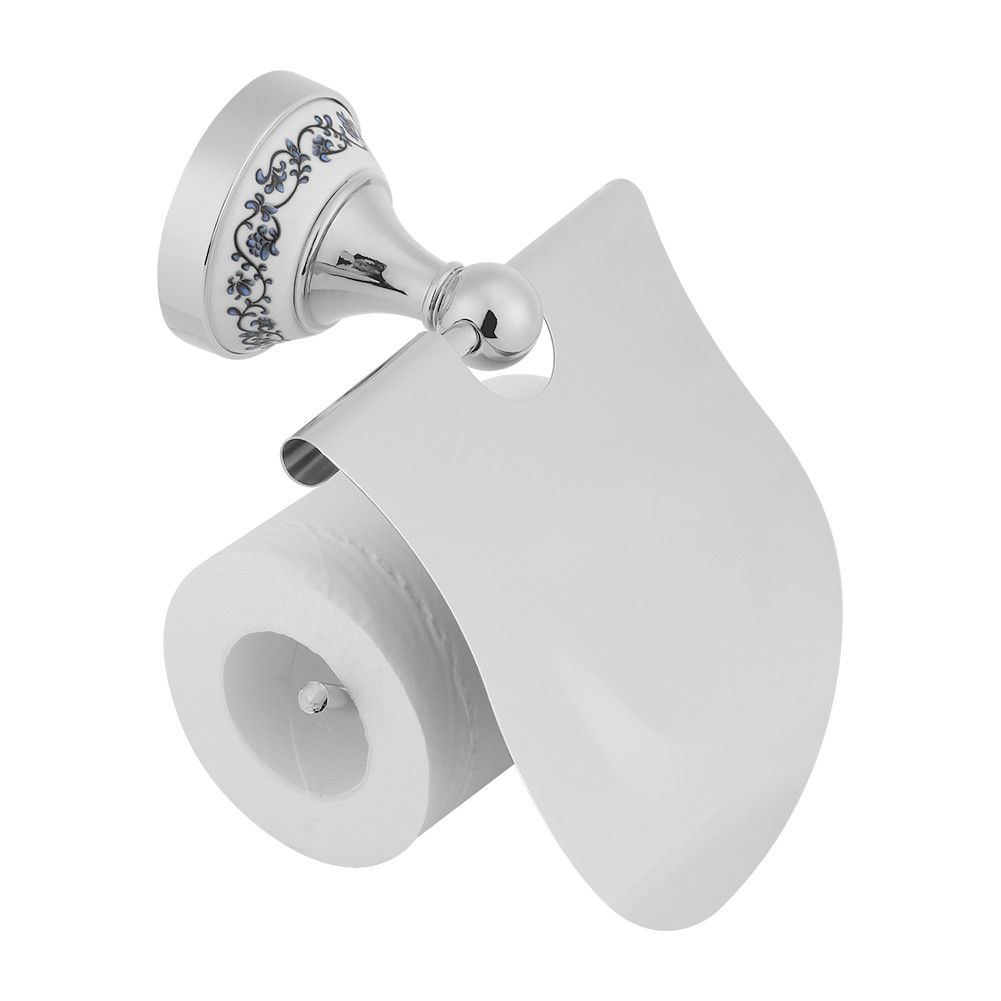 1PC Polished Bathroom Toilet Roll Paper Holder Rack Wall Mounted Tissue Cover Silver — image 6
