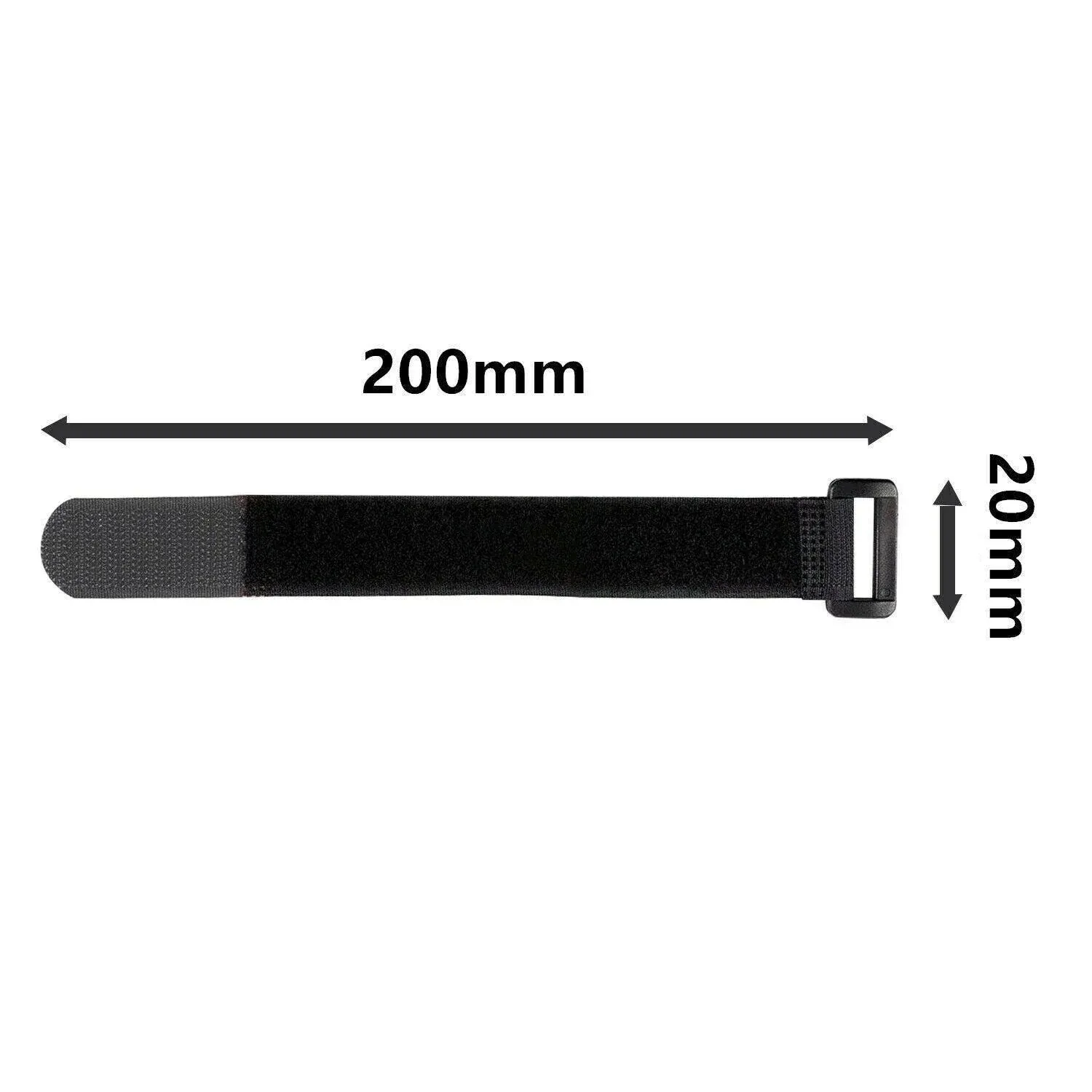Magic Cable Ties Reusable Winder Coded Organiser Cords Hook Loop Black - 20*200mm 50PCS โ image 6