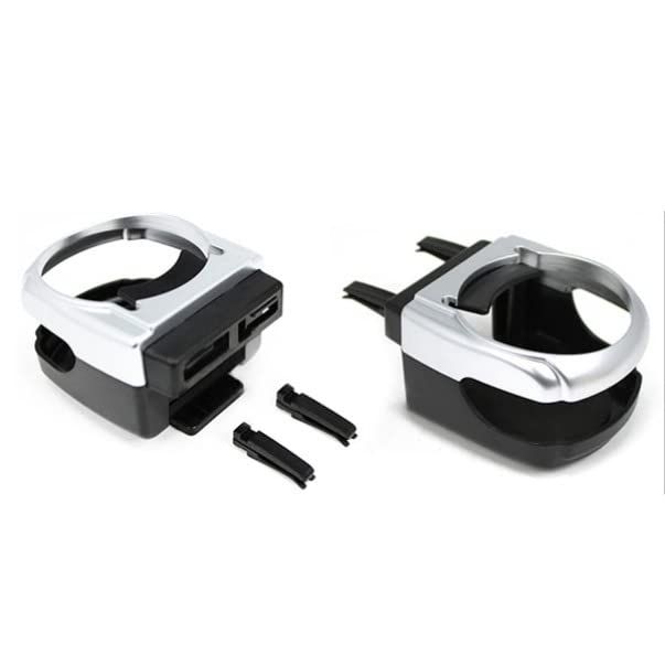 New Black Sliver Clip-on Car Truck A/C Mount Cup Holder Drink Water Coffee Bottle Can Auto Drink Holder Car Air Vent Cup Holder — image 2