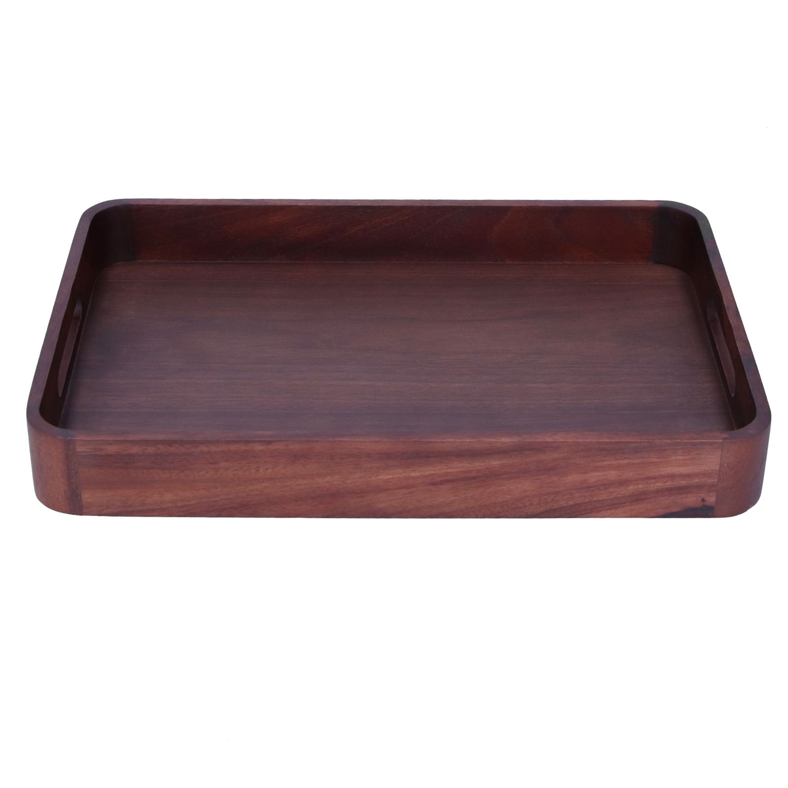 Walnut Rectangular Tray Wooden Dinner Plate Fruit Tray Household Tea Cup Holder for HomeSmall — image 4
