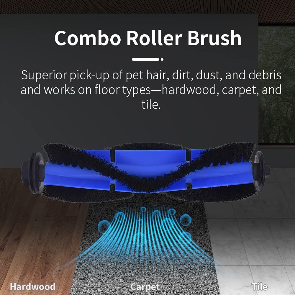 Replacement Parts Compatible with euy RoboVac 11S, 15T, 30, 30C, 15C, 12, 25C, 35C Accessories with 2 Main Rolling Brushes 6 ilter Sets 6 Side Brushes β image 3