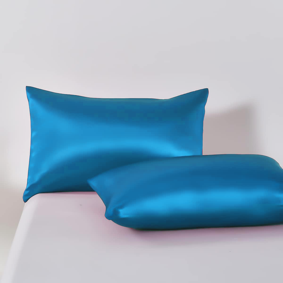 Satin Quilt cover Set Hotel 3 Pieces Quilt cover with Pillowcase, Art Silk Bedding Set-Luxury Soft Silky pillowcase for Hair and Skin, Similar to Silk — image 3
