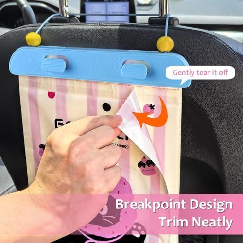 40Pcs Disposable Car Trash Bag, Car Garbage Bag Hanging Vehicle Trash Can Auto Rubbish Pouch Dustbin Bags Garbage Container Car Accessories, Leakproof — image 3