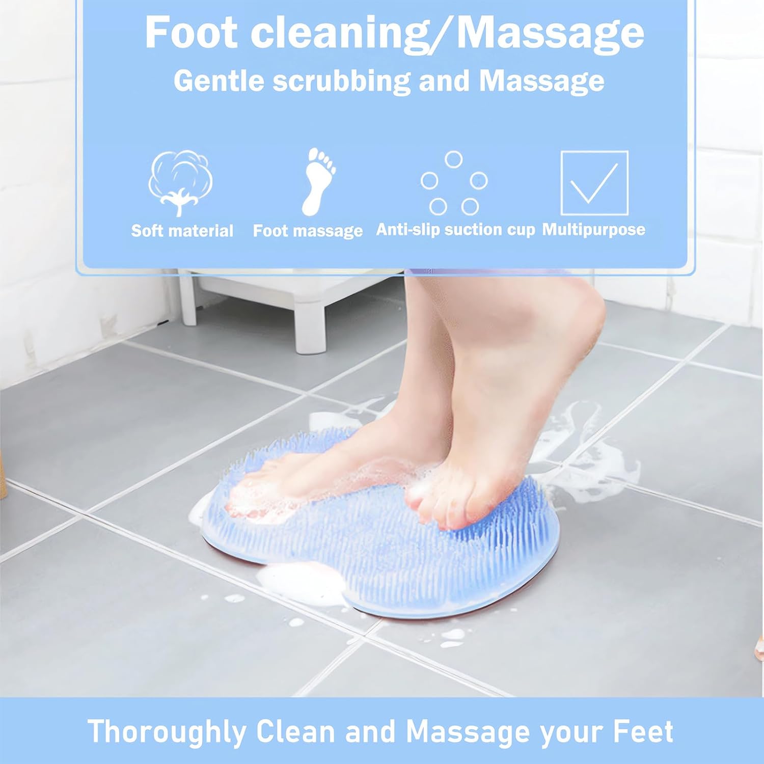 Non-Slip Bath Mat with Suction Cups Multifunctional Shower Mat for Bathroom Safety and Comfort — image 2