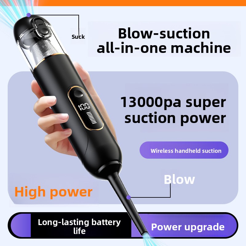 Grey 2-in-1 Cordless Handheld Car Vacuum Cleaner and Air Blower Powerful Suction Brushless Motor Portable Duster for Home and Auto — image 3