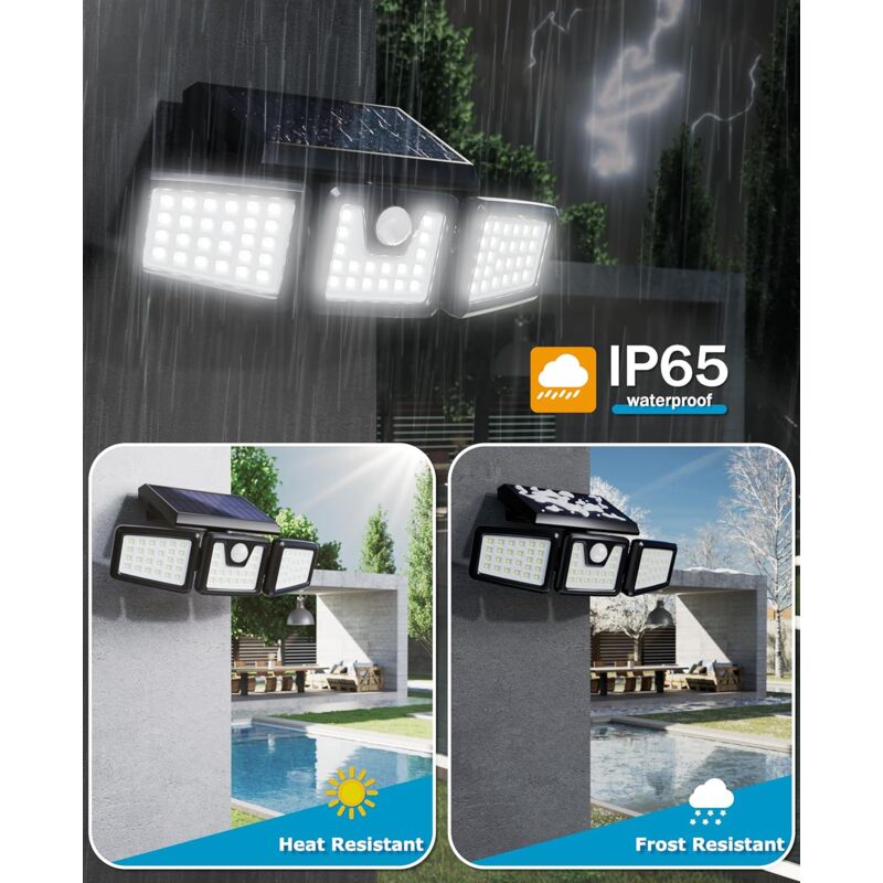 3-Head Solar Spotlight With Motion Detector — image 4