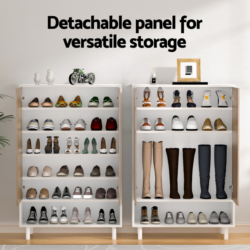 Artiss Shoe Rack Cabinet 24 Pairs 6-tier White — image 6