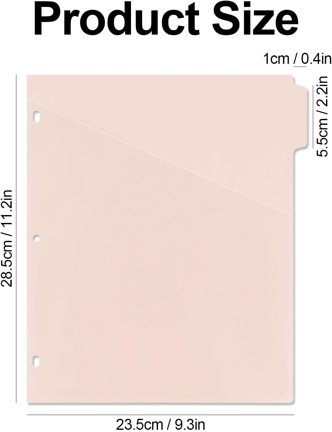 A4 Binder Pockets Dividers with Pockets Plastic 6-Ring Binder Divider Bags, Sturdy 3 Holes 5-Tab Dividers Inserts for Journal, Loose Leaf Planner Office โ image 5