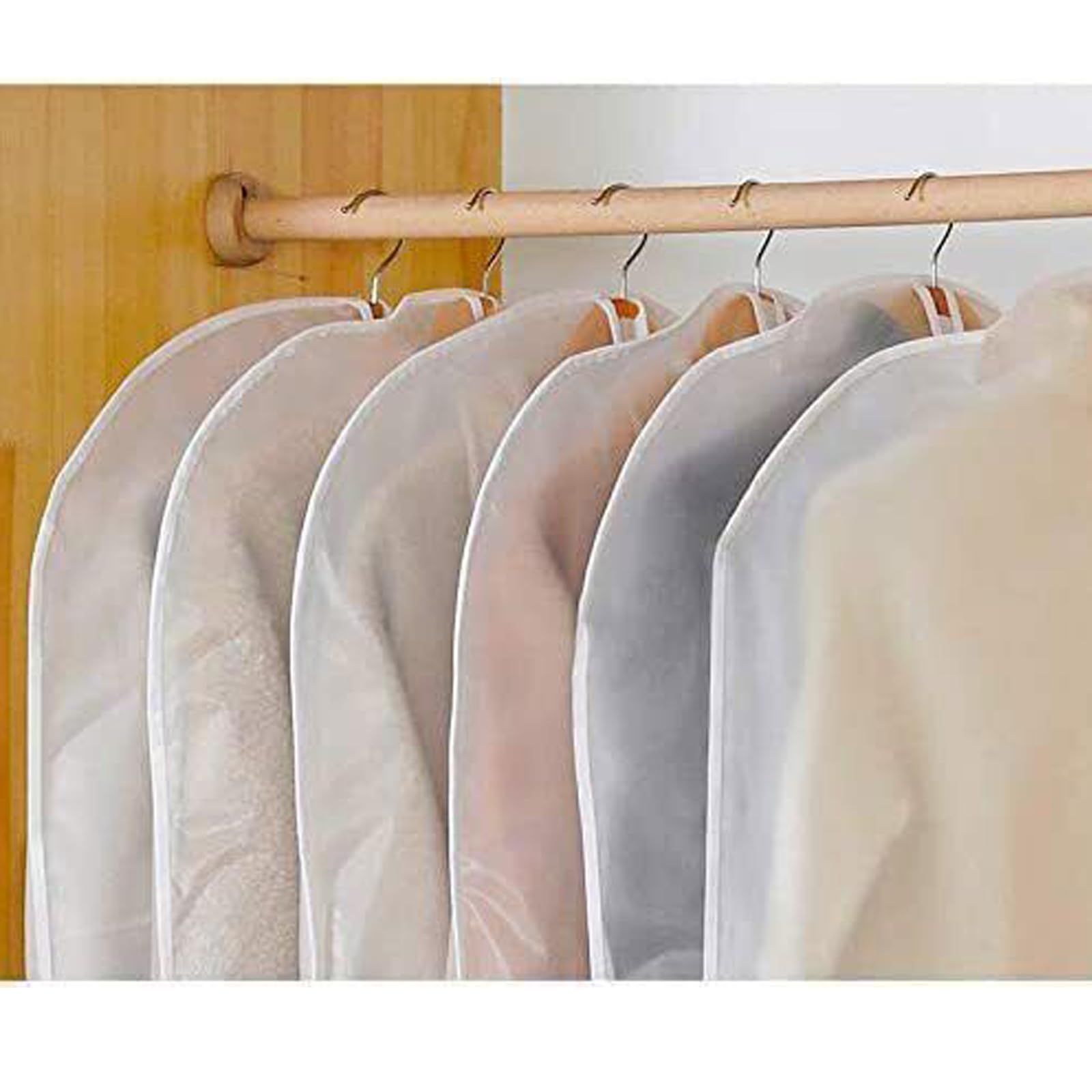 Suit Bags for Closet Storage Hanging Garment Bag 24''X40'' Lightweight Clear Full Zipper Suit Bags (Set of 5) — image 4