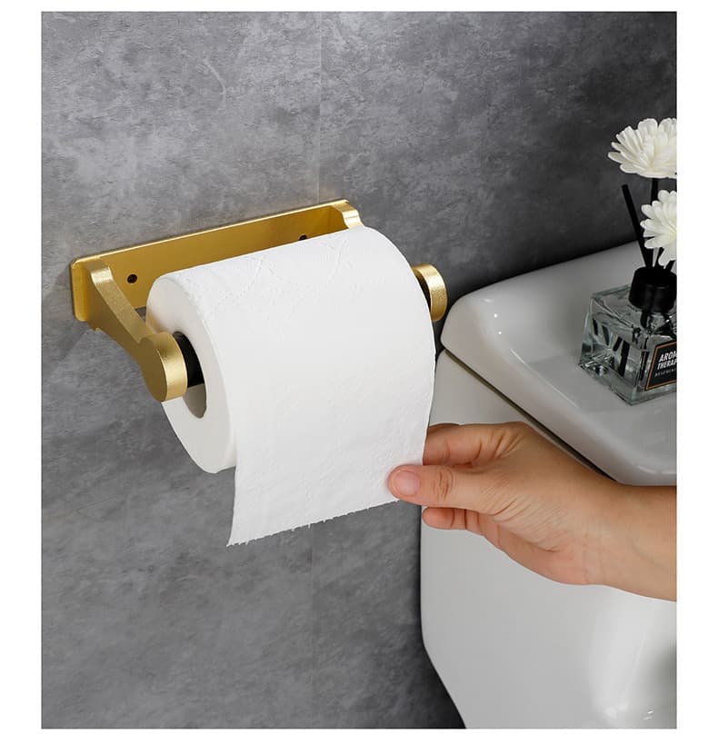 Self-Adhesive Paper Towel Holder, No Drilling Required, Aluminum, Silver, 16x9.8cm, for Kitchen and Bathroom — image 4