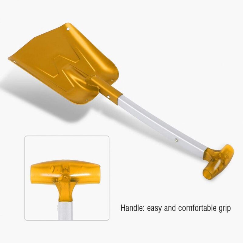 Snow Shovel with Comfortable Handle Telescopic Extension Fine Texture Outdoor Gold — image 2