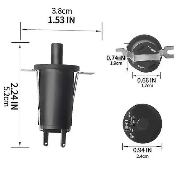 Replacement Door Switch with Screws for Masterbuilt 560, 800, 1050 and XL Digital Charcoal Grill Smokers, Black — image 2