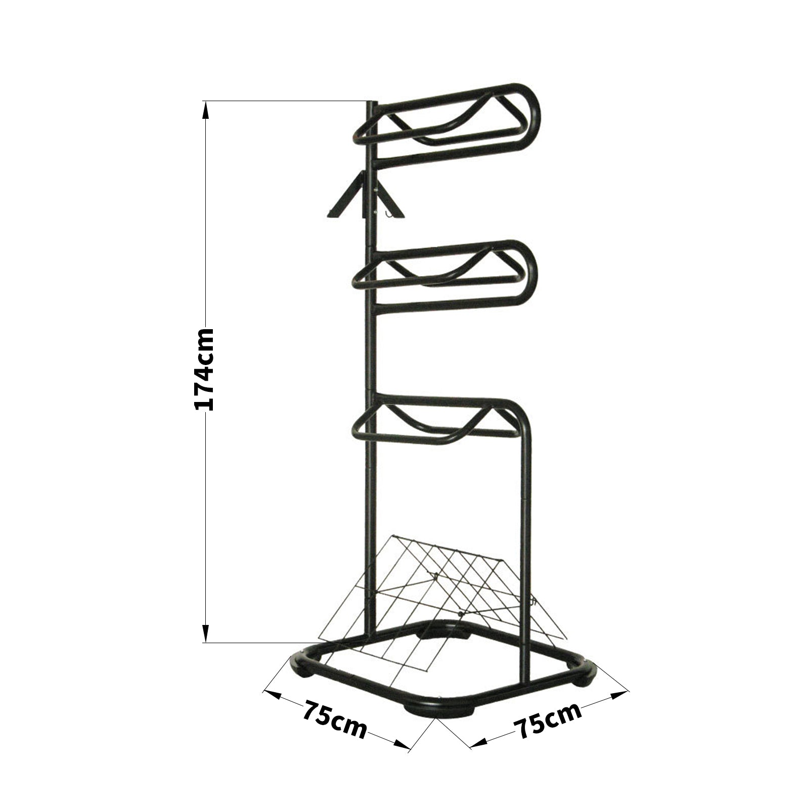 Samland Heavy Duty Three Tier Rotable Saddle Stand Saddle Rack โ image 3