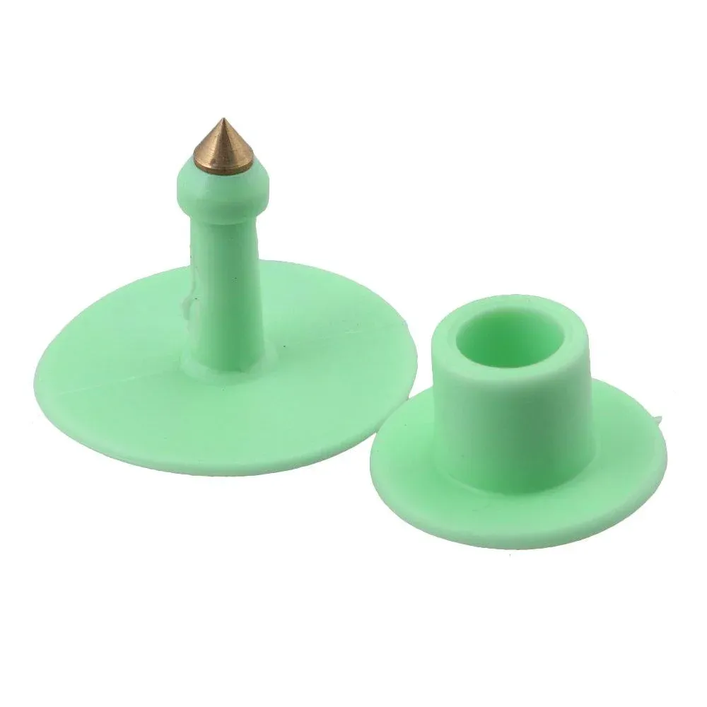 1-100 Cattle Number Ear Tags Set - Round Green Pig Sheep Goat Livestock Label — image 3