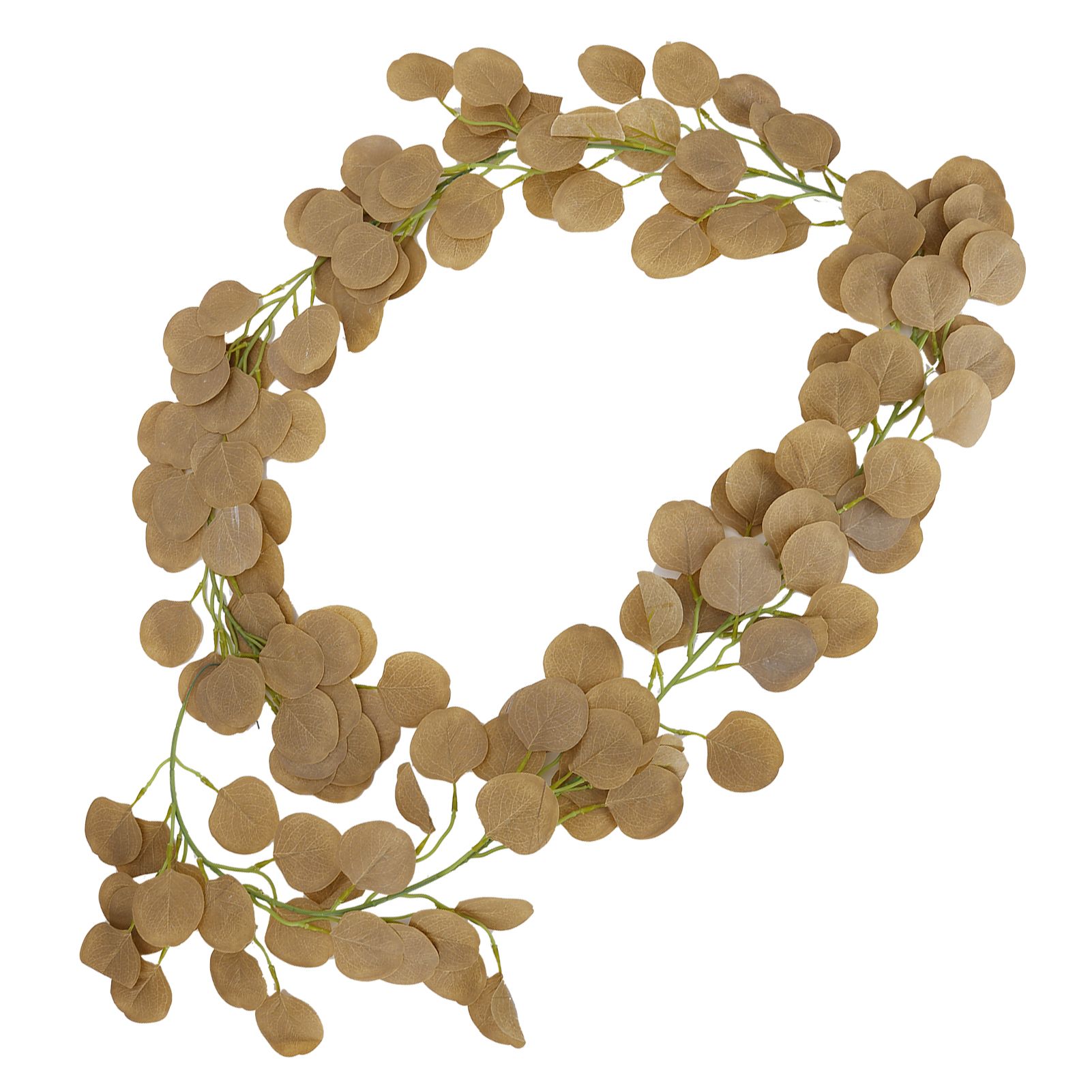 Fake Leaves Fabric Simulated Exquisite Greenery Eucalyptus Garland for Home WeddingYellow โ image 4