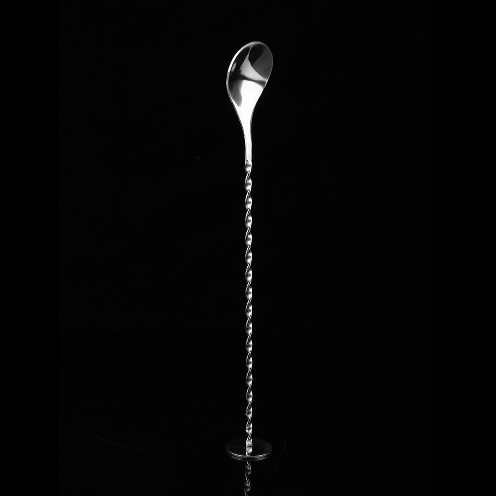 11In Stainless Steel Long Bar Spoon Steel Bartending Mixed Tall Drink Stir Spoon Bar Wine — image 4