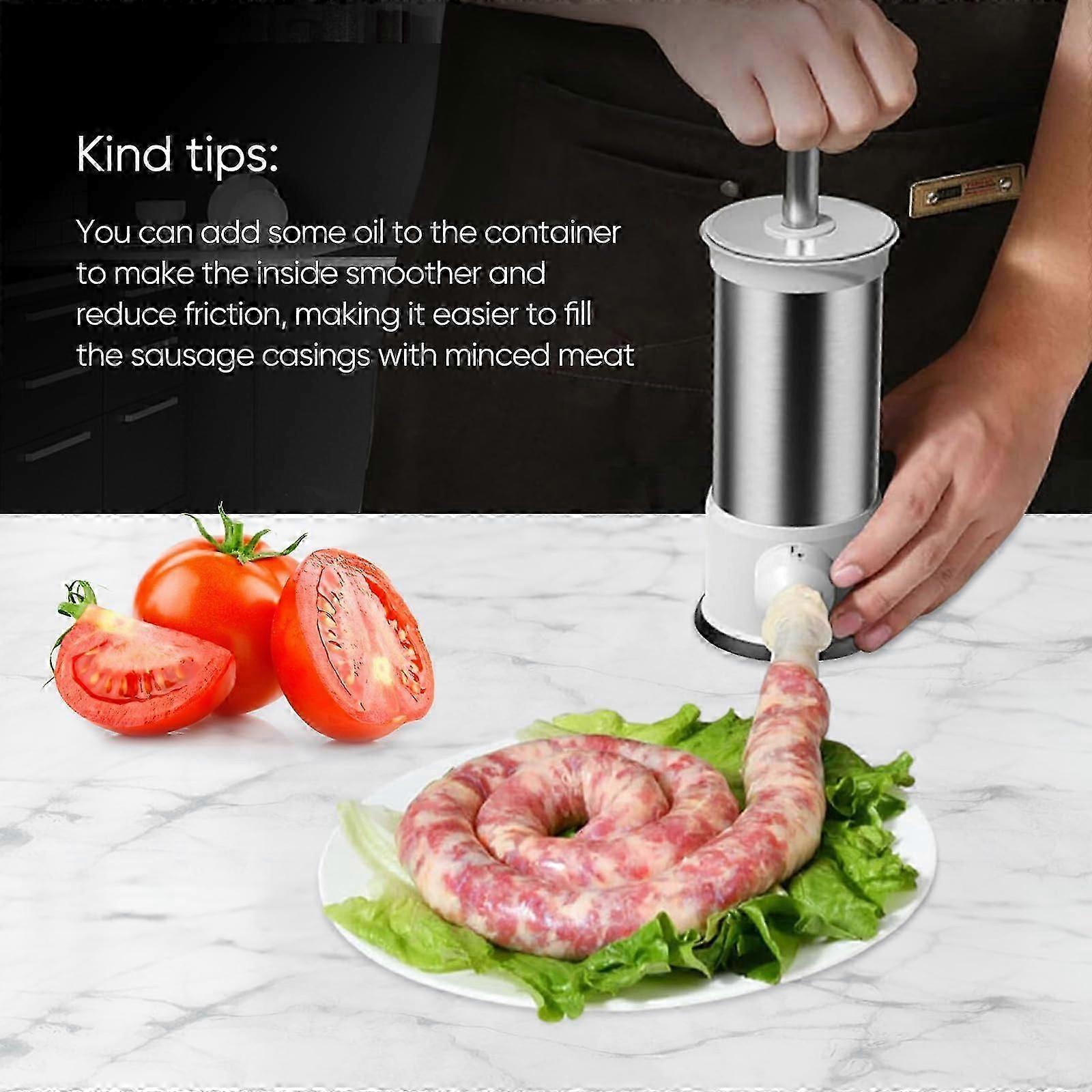 Sausage Stuffer, Kitchen Homemade Sausage Machine with 4 Stuffing Tubes, Vertical Sausage Maker Fast Sausage Filling โ image 3