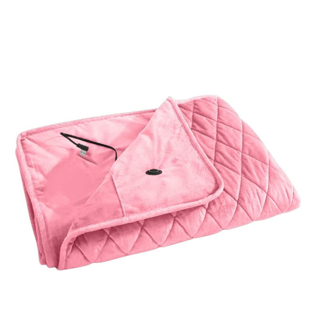 Large Electric Blanket Powered by Power Bank Winter Bed Warmer USB Heated Blanket Body Heater (Size: 100x140cm Zipper)