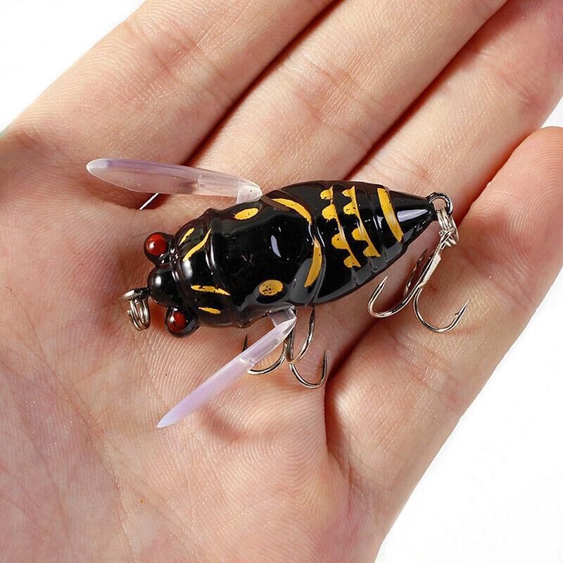 4X Winged Cicada 40mm Fishing Lure Topwater Popper Freshwater Bream Bass Bream โ image 4