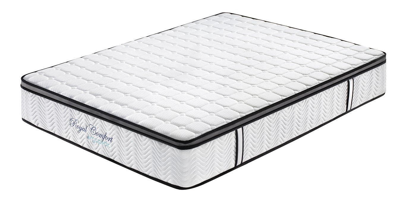 Ergopedic Mattress 5 Zone Latex Pocket Spring Mattress In A Box 30cm - King Single - White Grey Black